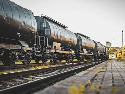 rail fleet tanks on railroad